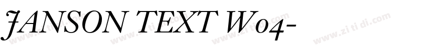 JANSON TEXT W04字体转换